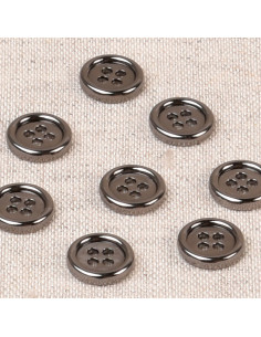 Sarah metal button - Gunmetal