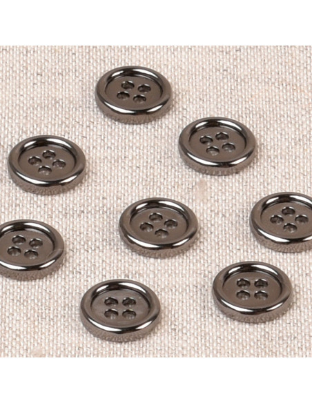Sarah metal button - Gunmetal