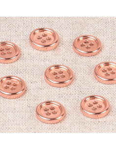 Sarah metal button - Rose gold