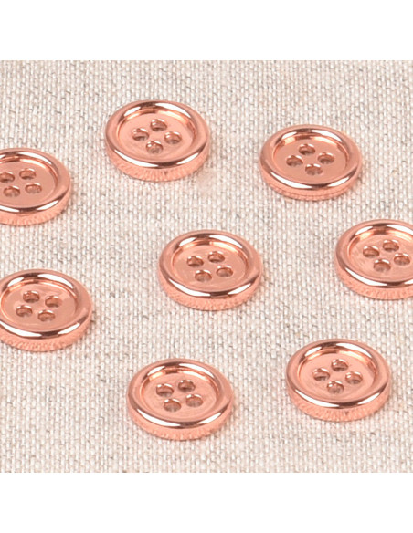 Sarah metal button - Rose gold