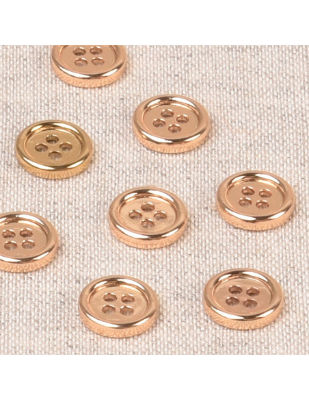 Sarah Metal Button - Gold