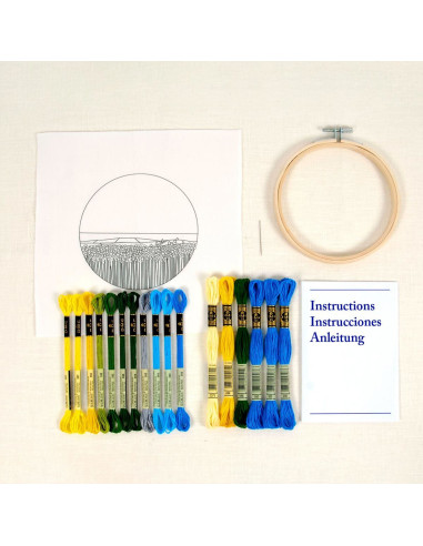 Embroidery kit - Sunflower fields