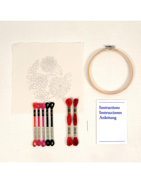 Embroidery kit - Dahlias