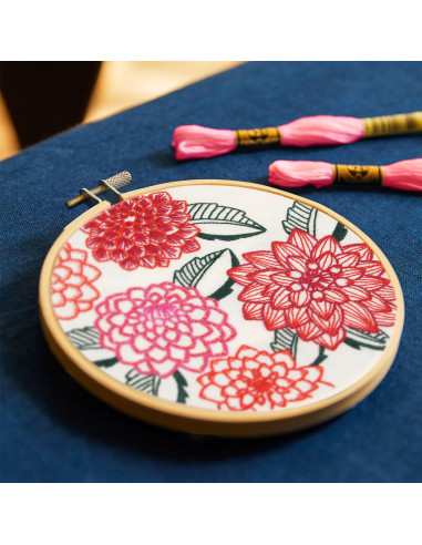 Embroidery kit - Dahlias
