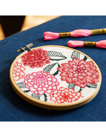 Embroidery kit - Dahlias