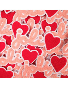 Large iron-on patch - Pretty heart 2