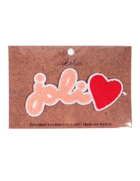 Large iron-on patch - Pretty heart