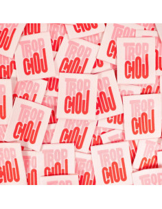 Set of 5 woven labels - Too cute