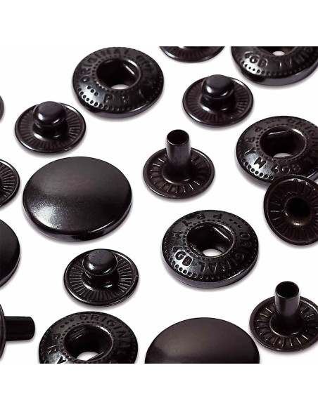Pack of 10 Bruni 15 mm anorak snap fasteners