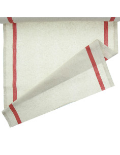Cotton and linen tea towel fabric - Red