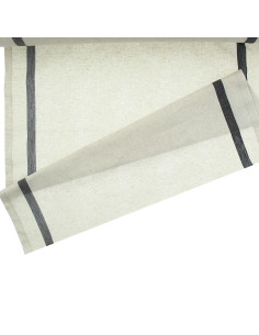 Cotton and linen tea towel fabric - Black