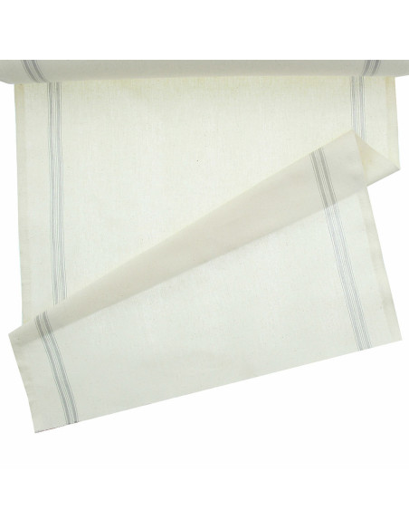 Cotton tea towel fabric - Grey stripes