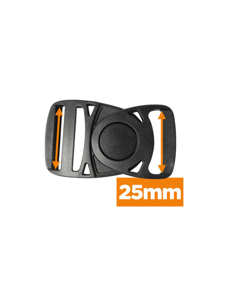 25 mm Swivel Banana Buckle - Black