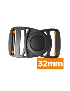 32 mm Swivel Banana Buckle - Black