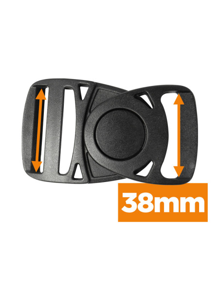 38 mm Swivel Banana Buckle - Black