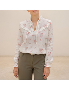 Glam Blouse Pattern with Split Neckline - Anna Rose Patterns