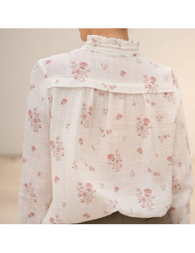 Glam Blouse Pattern with Split Neckline - Anna Rose Patterns
