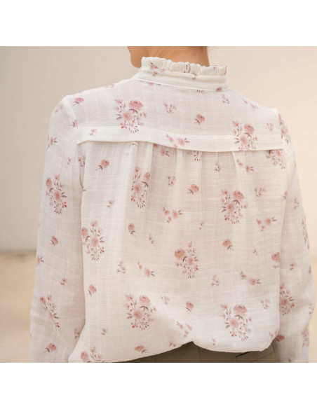 Glam Blouse Pattern with Split Neckline - Anna Rose Patterns