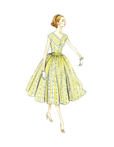Vintage Dress Pattern 1957 - Vogue 8789