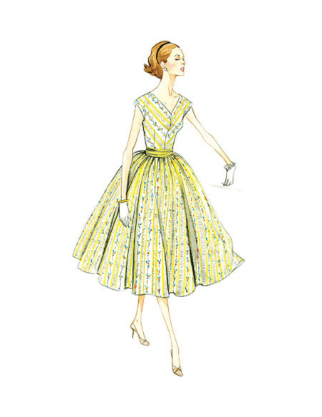 Vintage Dress Pattern 1957 - Vogue 8789