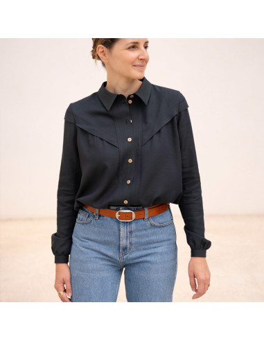 Glam Buttoned Blouse Pattern - Anna Rose Patterns