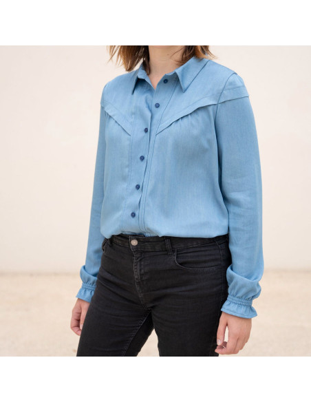 Glam Buttoned Blouse Pattern - Anna Rose Patterns