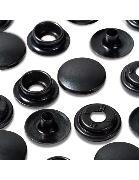 10 black sport camping snap fasteners refill