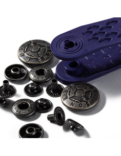 Box of 6 anorak snap buttons Design with 20 mm tool 2