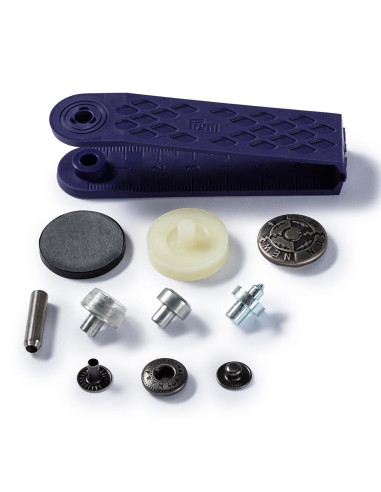 Box of 6 anorak snap buttons Design with 20 mm tool