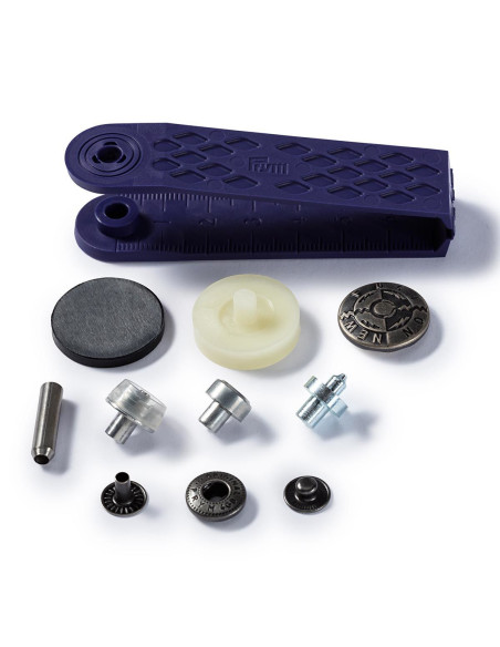 Box of 6 anorak snap buttons Design with 20 mm tool