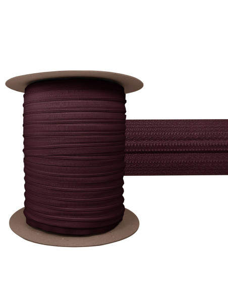 3 mm nylon zipper YKK - Burgundy