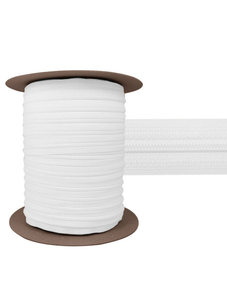 3 mm nylon zipper YKK - White