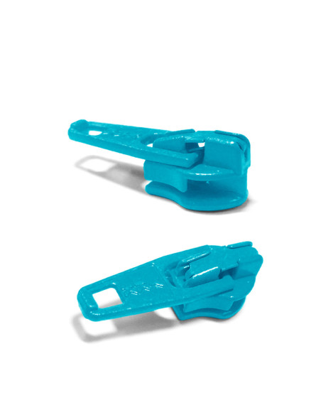3 mm nylon zipper slider YKK - Lagoon blue
