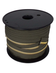 5 mm nylon zipper with lurex - Khaki and gold