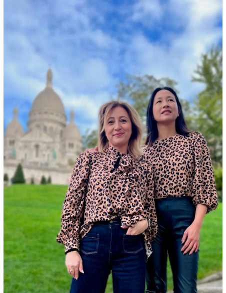 Kiara Leopard Viscose Twill Fabric - My Dress Made