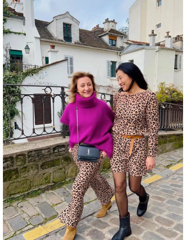 Kiara Leopard Viscose Twill Fabric - My Dress Made
