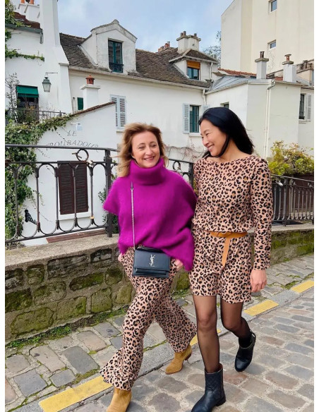 Kiara Leopard Viscose Twill Fabric - My Dress Made