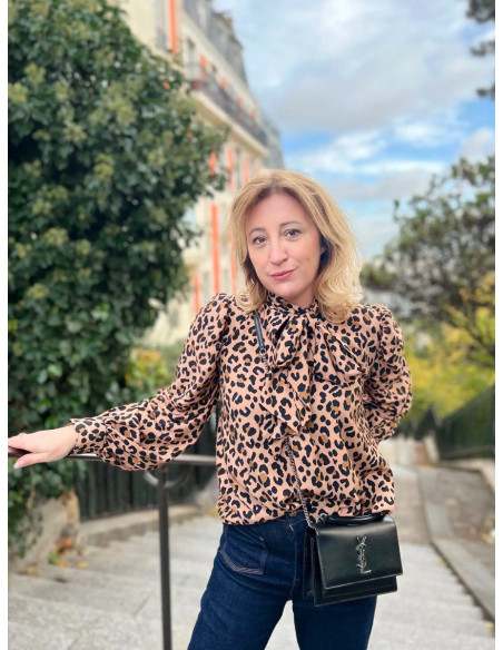 Kiara Leopard Viscose Twill Fabric - My Dress Made
