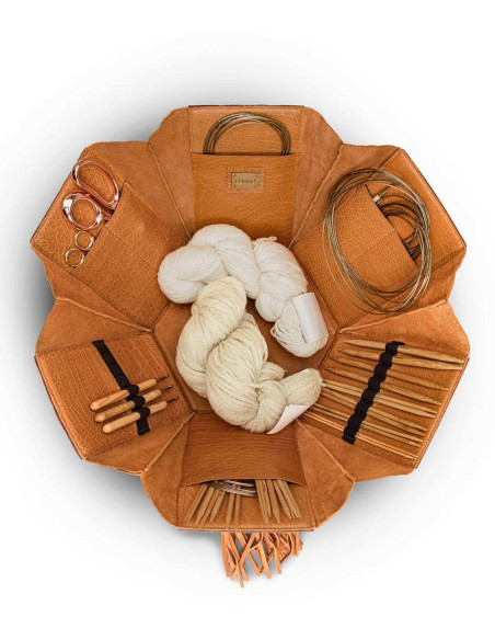 Large sewing and craft box Muud Evita XL - Whisky