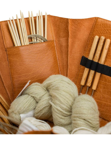 Large sewing and craft box Muud Evita XL - Whisky