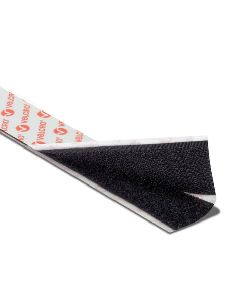 VELCRO® Brand black adhesive 25 mm wide by the meter