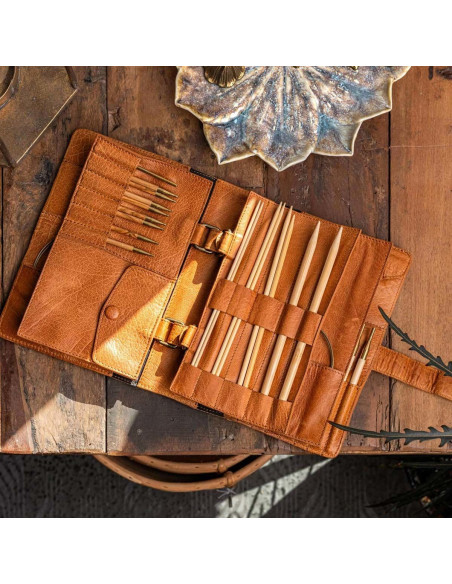 Muud Carita Knitting Needle Case - Whisky