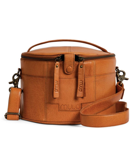 Muud Enturn Leather Storage Bag for Embroidery and Knitting - Whisky