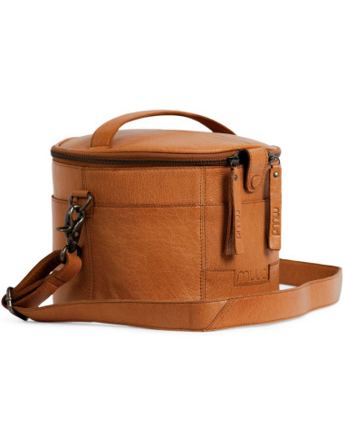 Muud Enturn Leather Storage Bag for Embroidery and Knitting - Whisky
