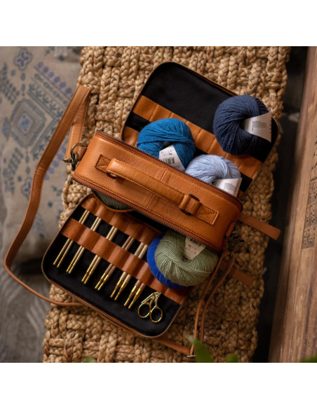 Muud Lilly Crossbody Knitting and Crochet Bag - Whisky