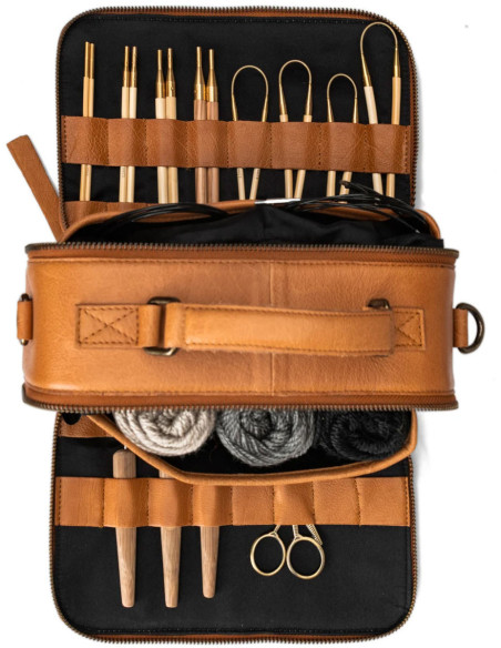 Muud Lilly Crossbody Knitting and Crochet Bag - Whisky