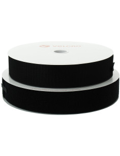 VELCRO® Brand black adhesive 50 mm wide roll of 25 meters