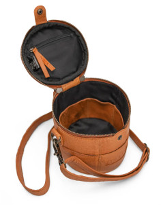 Muud Saturn Mini Leather Knitting Bag - Whisky 2