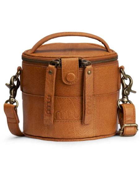 Muud Saturn Mini Leather Knitting Bag - Whisky