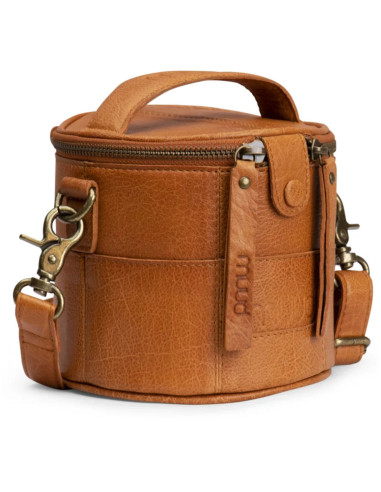 Muud Saturn Mini Leather Knitting Bag - Whisky